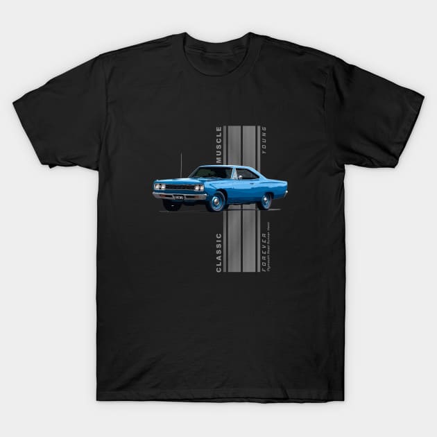 Plymouth Road Runner Hemi Classic American Muscle Cars T-Shirt by Jose Luiz Filho